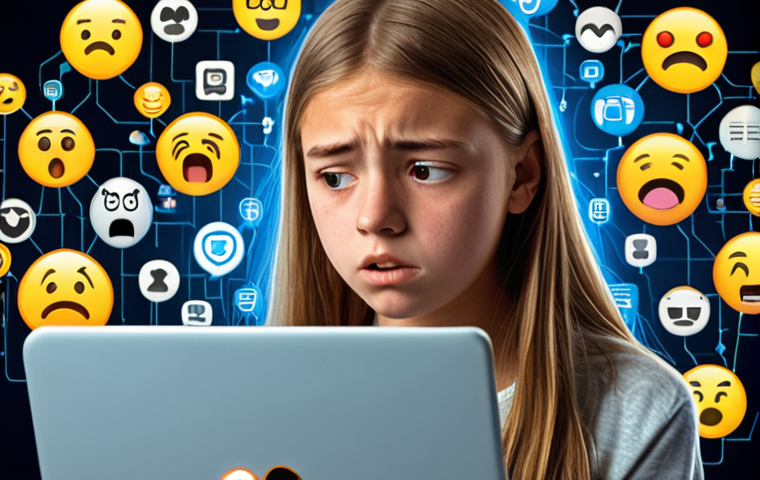 **Prompt 1: Digital Overload and Youth Mental Health**
A contemporary scene depicting a diverse young person (teenager, youth) appearing overwhelmed or isolated, illuminated by the glow of multiple digital screens (smartphone, laptop, tablet displaying social media feeds, emojis, notifications). Abstract elements of cyberbullying or online pressure subtly represented around them. In the background, a compassionate counselor figure, slightly out of focus, observes with concern, symbolizing the psychological impact of the digital world on today's youth and the growing need for understanding.