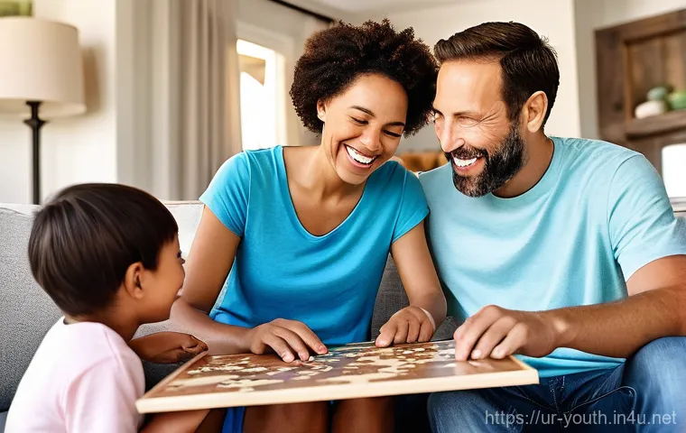 청소년상담사와 가족 상담의 차이점 - **A Family Seeking Understanding in Counseling:**
    A diverse family of four, consisting of two pa...