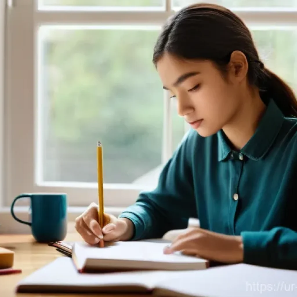 청소년상담사 필기시험과 실기시험 준비법 - **Prompt:** A young adult, gender-neutral, sitting at a clean, well-organized desk, deeply engrossed...