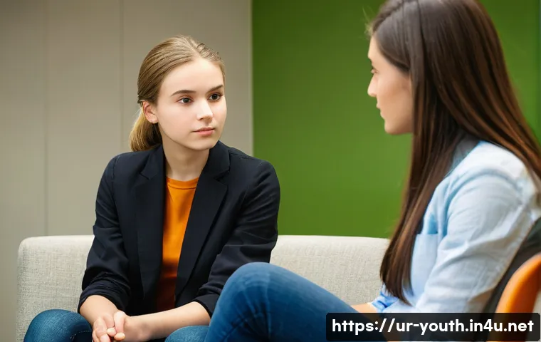 청소년상담사 실기시험에 대비한 연습 전략 - **Prompt 1: Active Listening in a Counseling Session**
"A candid, realistic photograph of a comp...
