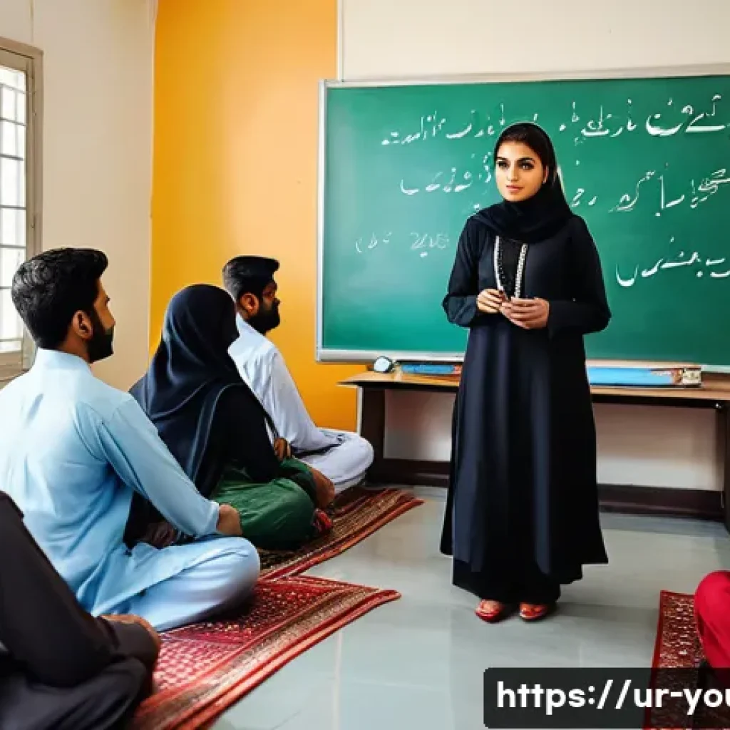 청소년상담사 시험 관련 업데이트 뉴스 - A modern counseling classroom in Pakistan with a young Urdu-speaking female counselor in professiona...