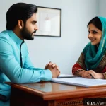 Home 21 청소년상담사 실습에서의 윤리적 딜레마 - A professional counseling session set in a modern office with traditional South Asian decor elements...