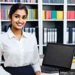 Home 18 청소년상담사 자격증 활용법 - A professional young South Asian woman in modest business attire holding a consulting certificate, s...